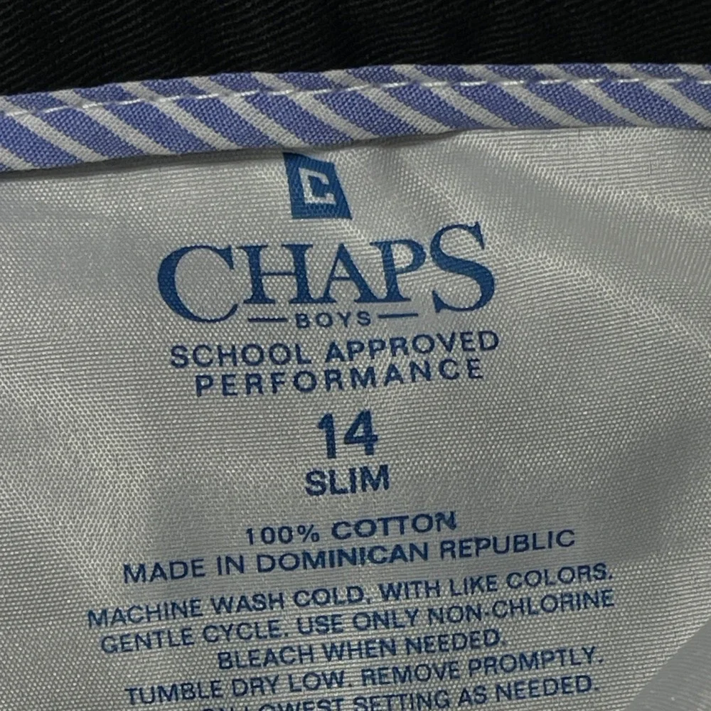 Bundle Old Navy Chaps Boys Pants School Uniform Black Adjustable Waist‎ 10-14